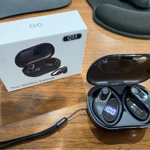 Bluetooth over ear earbuds.